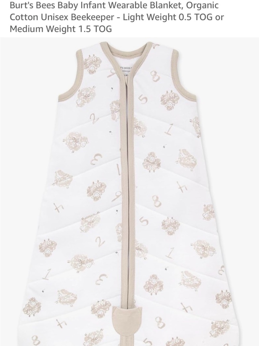 Burt's Bees Organic Cotton Baby Wearable Blanket